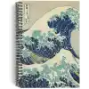 Katsushika Hokusai/The Great Wave off Kanagawa,1829 | Spiralli Defter 05 | A5 | Çizgisiz | 100 Sayfa