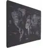 Zerfa Dünya Haritası Ekstra Büyük Genişletilmiş Kaymaz Kauçuk Oyun Mouse Pad & Klavye Masa Mat Bilgisayar Aptop için (900 mm X 400 mm X 2 mm) L Zmp253 Siyah (Dünya Haritası, 90 X 40 cm)