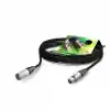 Sommer Cable Yaz Kablo Mikrofon Kablosu Stage 22 Highflex XLR 3 kutuplu Neutrik NC3MXX / XLR 3 kutuplu Neutrik NC3FXX, cırt cırtlı bantlı, siyah (3 m)