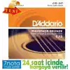 Daddario Ej15 Akustik Gitar Tel Seti, Phosphor-Bronze, Extra Light, 10-47