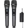 YK-MC448 Çift El Kablosuz Mikrofon Seti – 2.4G UHF Wireless, 50 m Menzil, Alıcılı, Sahne Sunum Karaoke Uyumlu