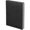 2K 4910 Defter 17x24 Cm. Çi̇zgi̇li̇ 160 Yapraklı Suni Deri Hilton Desen Kapaklı Siyah, Siyah