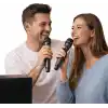 YK-MC448 Çift El Kablosuz Mikrofon Seti – 2.4G UHF Wireless, 50 m Menzil, Alıcılı, Sahne Sunum Karaoke Uyumlu