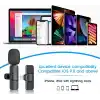 Kopdkes Profesyonel kablosuz yaka mikrofonu iPhone iPad, Plug-Play 2.4G Ultra Düşük Gecikme-Dahili Gürültü Azaltma Çip Yaka Mikrofon Röportaj, Podcast, Vlog, YouTube