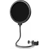 FIFINE Boom Arm veya Masaüstü Standı için Mikrofon Pop Filtresi, Çift Katmanlı Mikrofon Kalkanı, Kaz boynu Klipsi, Akış, Podcasting, Seslendirme, Ev Kayıt Stüdyosu için Şarkı Söyleme
