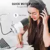 FIFINE Stüdyo XLR Dinamik Mikrofon, Akış Kaydı için USB PC Podcast Mikrofon, XLR/USB Vokal Mikrofon, Dokunarak Sessiz, Kazanç Düğmesi, Kulaklık İzleme - Amplitank K688 Beyaz