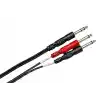 Hosa 1/4 inç TRS (M) - Dual 1/4 inç TS (M) Insert Kablo 1 m (STP-201)