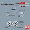 Hosa 1/4 inç TRS (M) - Dual 1/4 inç TS (M) Insert Kablo 1 m (STP-201)