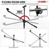 5 Core Mikrofon Standı Zemin Evrensel Yüksekliği Ayarlanabilir Tripod Mikrofon Standları 2 Mikrofon Tutar w Uzayan Teleskopik Bom Kolu Katlanabilir Taşınabilir Sahne Üzerinde Stüdyo için Siyah - MS