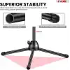 5 Core Mikrofon Standı Zemin Evrensel Yüksekliği Ayarlanabilir Tripod Mikrofon Standları 2 Mikrofon Tutar w Uzayan Teleskopik Bom Kolu Katlanabilir Taşınabilir Sahne Üzerinde Stüdyo için Siyah - MS