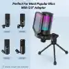 FIFINE Kaymaz Kauçuk Ayaklı Masaüstü Mikrofonu için Tripod Standı, Sağlam Metal Yapı, Oyun, Podcasting, Toplantılar, Sohbet için Katlanabilir Masa Mikrofonu Standı