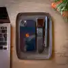 Masaüstü Organizer, Toplayıcı, Hakiki Deri Vale Tepsisi, Telefon pedi, Deri Sümen, Deri Pad, Deri Kase, Zarf ve Mektup Tepsisi, vallet tray, catch it all tray, leather (Kestane - Koyu Kahverengi)