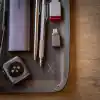Masaüstü Organizer, Toplayıcı, Hakiki Deri Vale Tepsisi, Telefon pedi, Deri Sümen, Deri Pad, Deri Kase, Zarf ve Mektup Tepsisi, vallet tray, catch it all tray, leather (Kestane - Koyu Kahverengi)