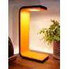 LED Işıklı Kulaklık Standı, C Şekilli Masa Lambası, Turuncu
