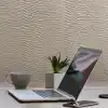 Tink 3D Kendinden Yapışkanlı Duvar Kağıdı Yeni Nesil Akustik Keçe Panel Desenli 52x98 cm (Ekru, 2 Adet 1 m²)