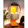 LED Işıklı Kulaklık Standı, C Şekilli Masa Lambası, Turuncu