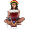 Djembe Davul Darbuka Renkli Afrika El Yapımı 30cm Çocuk Bongo Kongo