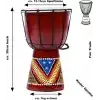 Djembe Davul Darbuka Renkli Afrika El Yapımı 30cm Çocuk Bongo Kongo
