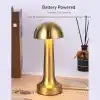 Coverzone 1200mAh LED Dekoratif Masa Lambası Döküm Demir | EKL-02 - Gold