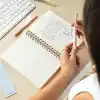 PAPERORA A5 Spiralli Sert Kapak Keten Düz Çizgisiz Tarihsiz Not Defteri Koyu Yeşil