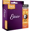 Elixir Akustik Bronz Nano Tel 012/053 (3lü Paket)