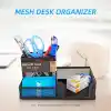 burko Örgü Masa Düzenleyici Ofis Malzemeleri Kalemlik ve Depolama Sepetleri için Masaüstü Organizatör Cetvel Konteyner Modern Ev İş Ticari Ofis Okul Dekoru Masa Organizasyonu