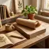 A4 Kraft Kağıt 100 Adet (21x29.7 cm) - Doğal Kahverengi Ambalaj, Baskı, Çizim, Paketleme ve Hobi İçi Çok Amaçlı Saman Kağıdı
