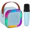 K12 Kablosuz Bluetooth Hoparlör Karaoke Mikrofon 5 Ses Efektli Rgb Hd Stereo Ses Usb/Sd/FM