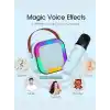 K12 Kablosuz Bluetooth Hoparlör Karaoke Mikrofon 5 Ses Efektli Rgb Hd Stereo Ses Usb/Sd/FM