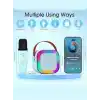 K12 Kablosuz Bluetooth Hoparlör Karaoke Mikrofon 5 Ses Efektli Rgb Hd Stereo Ses Usb/Sd/FM