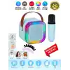 K12 Kablosuz Bluetooth Hoparlör Karaoke Mikrofon 5 Ses Efektli Rgb Hd Stereo Ses Usb/Sd/FM