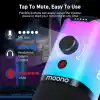 MAONO Yazılımlı XLR/USB Oyun Mikrofonu, Akış Podcast Vokal Kaydı için RGBli Dinamik PC Mikrofonu, Sessiz Düğmeli Bilgisayar Mikrofonu, Kazanç Düğmesi, Ses Kontrolü, Masaüstü Standı PD100X