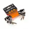 MXR JIM DUNLOP Şerit Yama Kablosu 3 | 3-3 Paket, 1/4-İnç Dik Açı (3PDCPR03)