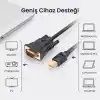VegGieg Mini DisplayPort (DP) to VGA Full HD 1080P Görüntü Video Aktarım Kablosu 1.5 Metre