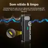 HollyView Hollyland Lark M1 kablosuz yaka mikrofonu, gürültü engelleme özellikli çift kanallı yaka mikrofonu, 199,9 m 8 saat, iPhone kamera YouTube video kaydı, canlı yayın podcast röportajı Vlog ile uyumlu