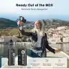 HollyView Hollyland Lark M1 kablosuz yaka mikrofonu, gürültü engelleme özellikli çift kanallı yaka mikrofonu, 199,9 m 8 saat, iPhone kamera YouTube video kaydı, canlı yayın podcast röportajı Vlog ile uyumlu