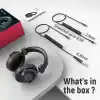 FIFINE Podcast İzleme için Kayıt Üzerinden Kulak Kablolu Kulaklıklar için Stüdyo Monitör Kulaklıklar, Çıkarılabilir Kablolarla Rahat Ekipman Akışı 3,5 mm veya 6,35 mm Jak, Siyah, PC/Mikser-H8