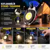 6sı 1 Arada Anahtarlık Fener, COB LED Mini El Feneri, Type-C Şarjlı, 7 Aydınlatma Modu, Karabinalı Çok Amaçlı Kamp Feneri, Şişe Açacağı, Tornavida, İp Kesici, Mıknatıslı Acil Durum Feneri