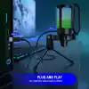 FIFINE PC oyun mikrofonu, USB mikrofon, yayın podcast stüdyosu için, mikrofon standı ve sessize alma tuşlu, PS4 PS5 Mac için