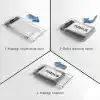 2.5 SATA HDD/SSD Harici Disk Kutusu - USB 3.0 Micro-B 5Gbps’e Kadar Hız - 4TB’a Kadar Destek - Windows/Mac/Linux Uyumlu - Taşınabilir Şeffaf Harddisk Kutusu