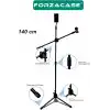 Tablet Tutuculu 360 Döner Profesyonel Metal Mikrofon Standı 140 cm - FC1077