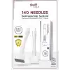 Bio Needle Dermastamp, 140 İğneli Ayarlanabilir Mikro İğneleme Cihazı, Cilt ve Saç Bakımı için Dermaroller