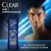 Clear Men 3 in 1 Şampuan & Duş Jeli Arındırıcı Kömür Saç Yüz Vücut İçin