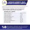 Nutraxin Multivitamin Complex Kadın – 14 Vitamin, 8 Mineral ve Bitkisel Ekstre İçeren Kadınlara Özel Takviye – 60 Tablet – Vegan