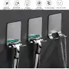 Kyro tech 2Li Paslanmaz Çelik Metal Banyo Jilet ve Traş Bıçağı Tutucu, Kendinden Yapışkanlı, Çift Askılı, Delme Gerektirmez, Su Geçirmez, Nemli Ortama Dayanıklı, Fayans, Mermer, Cam, Ahşap Uyumlu