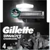 Gillette Mach3 Charcoal Yedek Tıraş Bıçağı 4lü