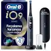 Oral-B iO9 Siyah Şarjlı/Elektrikli Diş Fırçası, 1 Fırça Başlığı, Hızlı Manyetik Şarj Cihazı, Uzun Ömürlü Pil, Şarj Eden Seyahat Kabı, Yedek Başlık Kabı