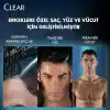 Clear Men 3 in 1 Şampuan & Duş Jeli Ferahlatıcı Mentol Etkisi Saç Yüz Vücut İçin 350 ml