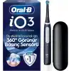 Oral-B iO3 Siyah Şarjlı/Elektrikli Diş Fırçası, 1 Fırça Başlığı, Uzun Ömürlü Pil, Seyahat Kabı