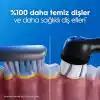 Oral-B iO3 Siyah Şarjlı/Elektrikli Diş Fırçası, 1 Fırça Başlığı, Uzun Ömürlü Pil, Seyahat Kabı